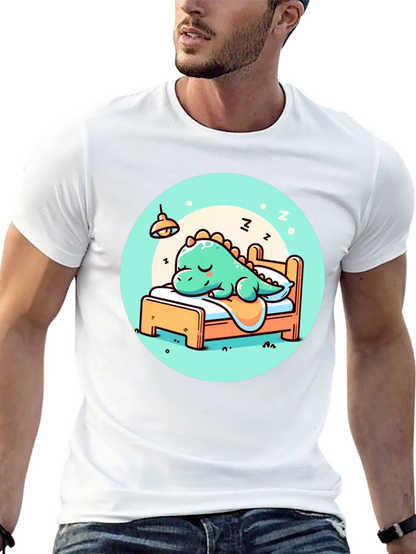 Sleeping Dino Tee - Cute Cartoon Dinosaur T-Shirt