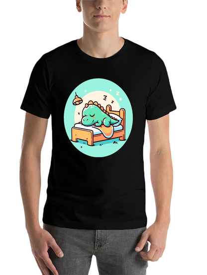 Sleeping Dino Tee - Cute Cartoon Dinosaur T-Shirt