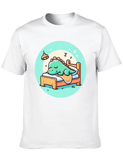 Sleeping Dino Tee - Cute Cartoon Dinosaur T-Shirt
