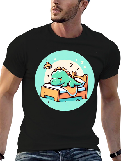 Sleeping Dino Tee - Cute Cartoon Dinosaur T-Shirt