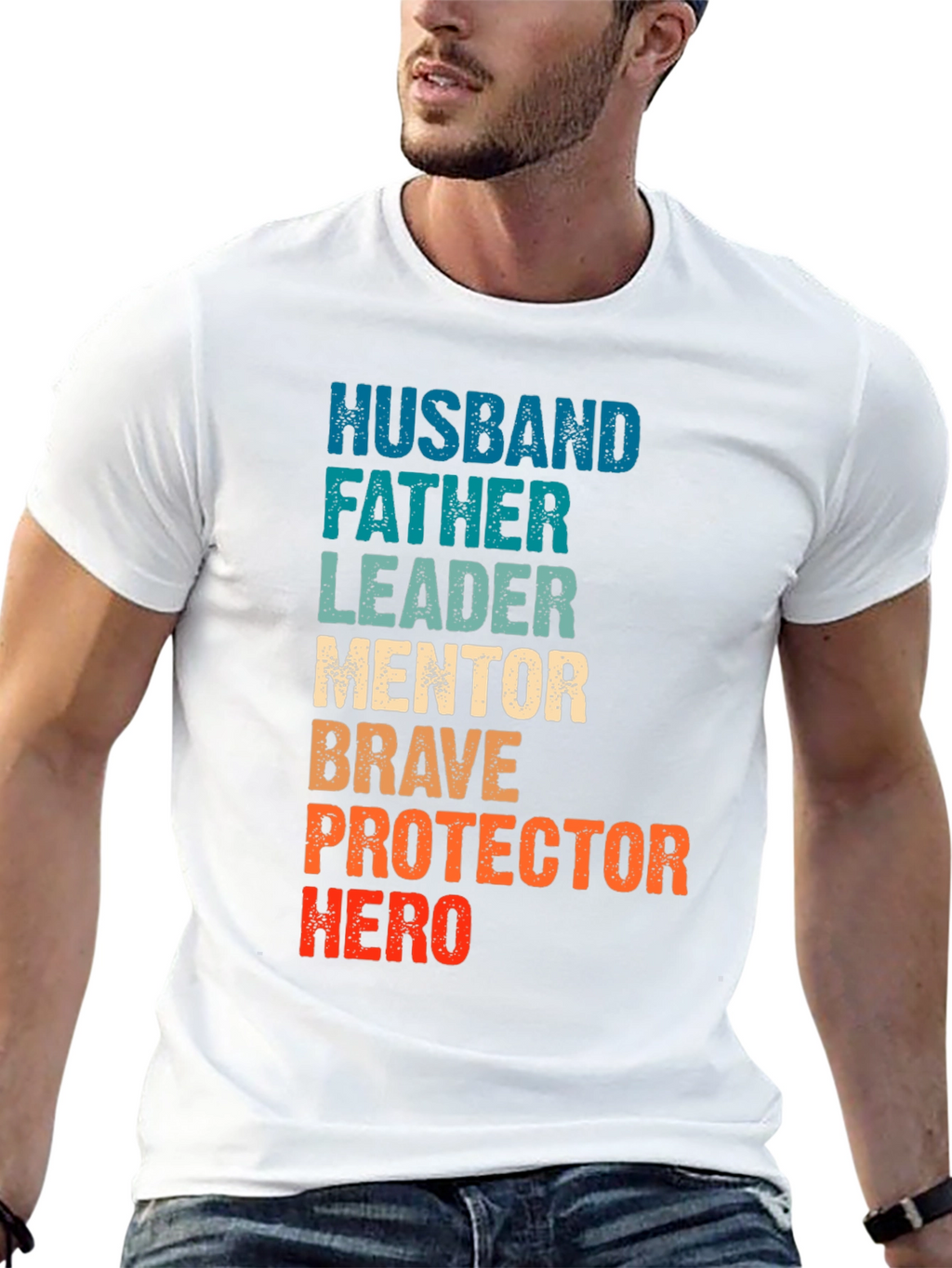 Husband Father Leader Hero Graphic Tee