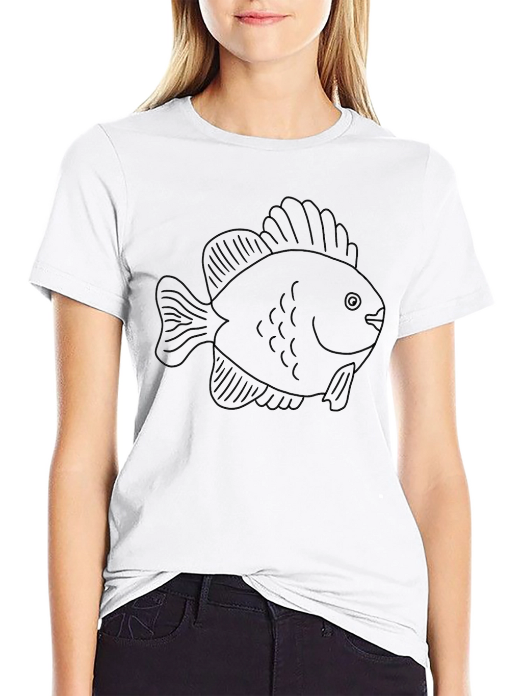 Mens Black Fish Graphic Tee - Casual Comfort