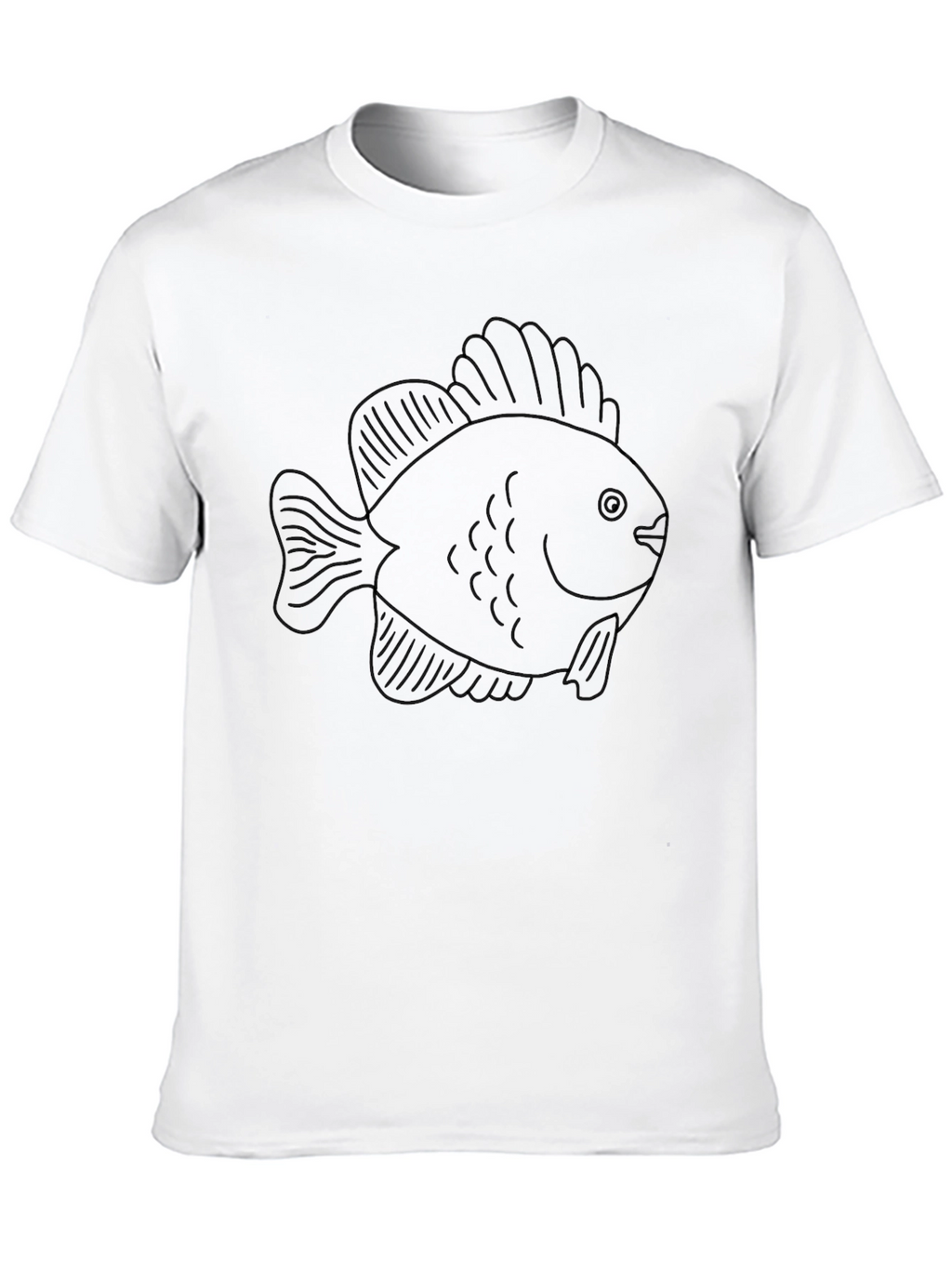Mens Black Fish Graphic Tee - Casual Comfort