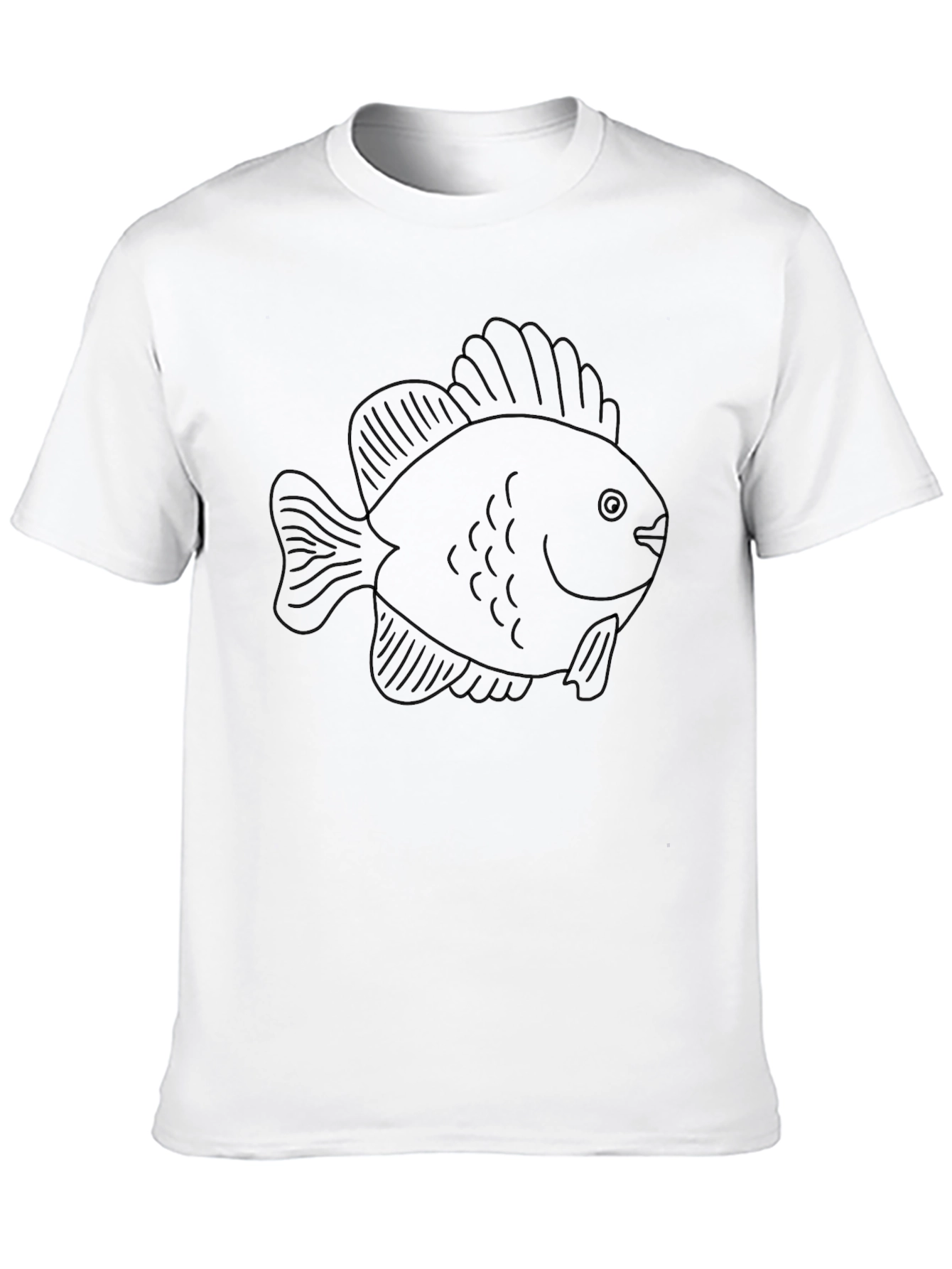 Mens Black Fish Graphic Tee - Casual Comfort