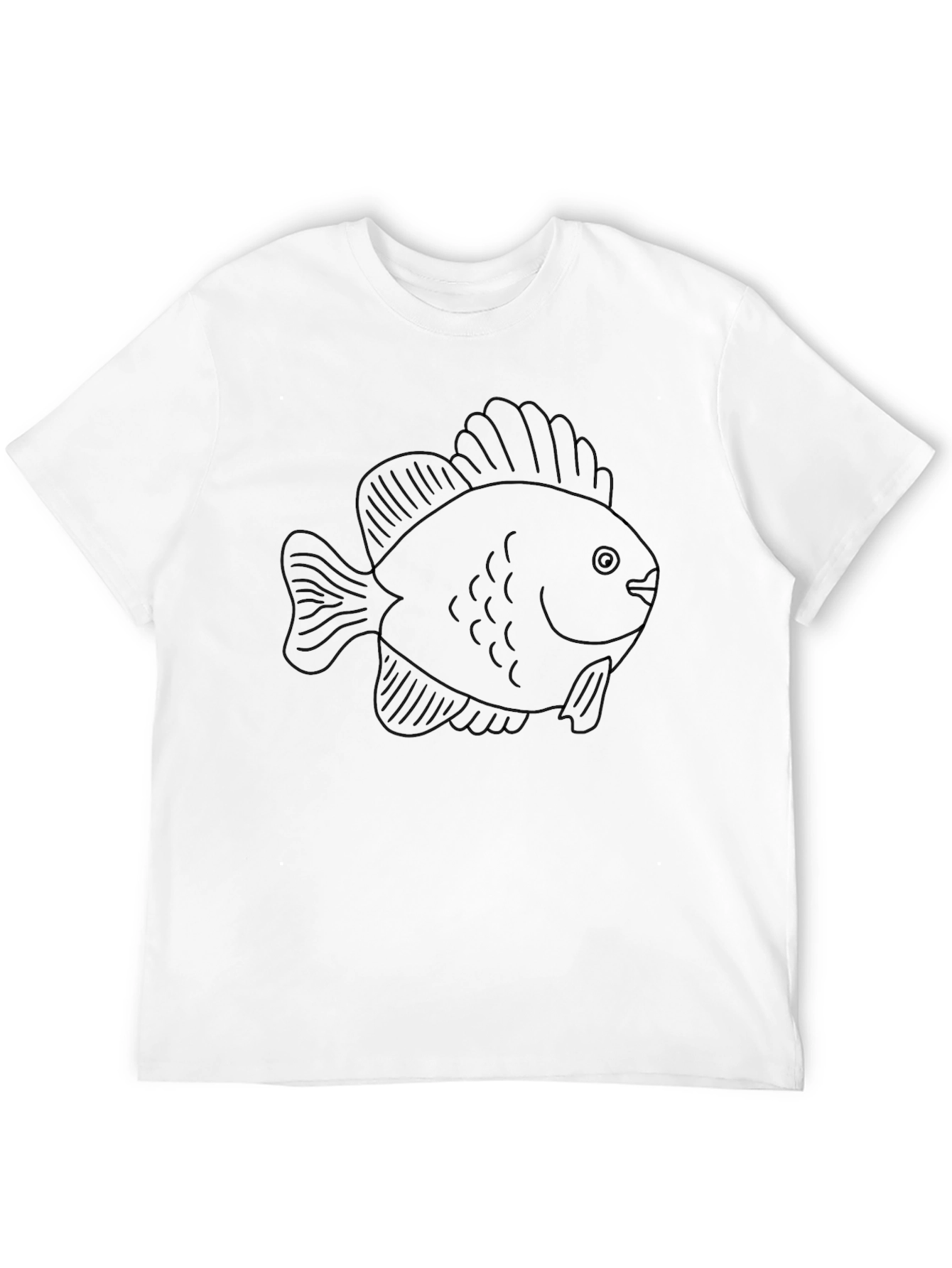 Mens Black Fish Graphic Tee - Casual Comfort