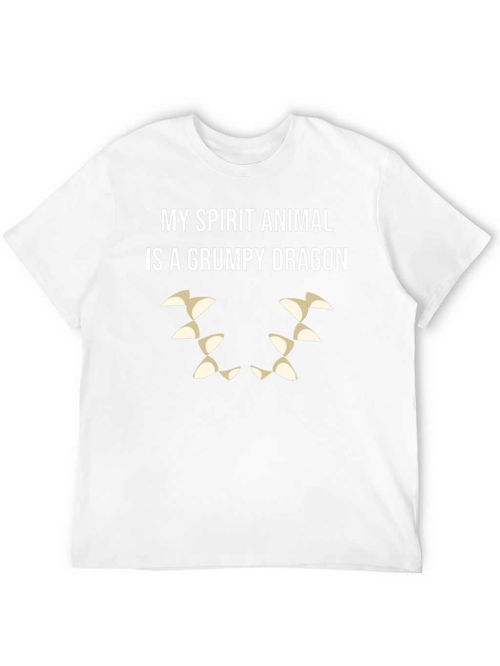 Grumpy Dragon Spirit Animal T-Shirt - Black