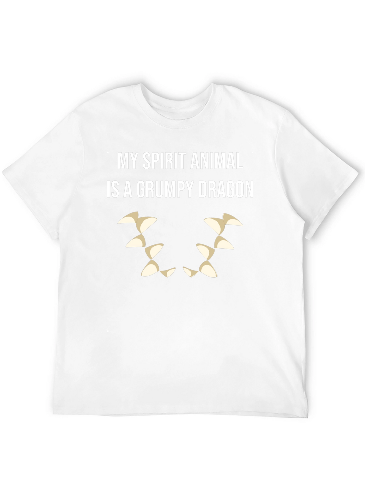 Grumpy Dragon Spirit Animal T-Shirt - Black