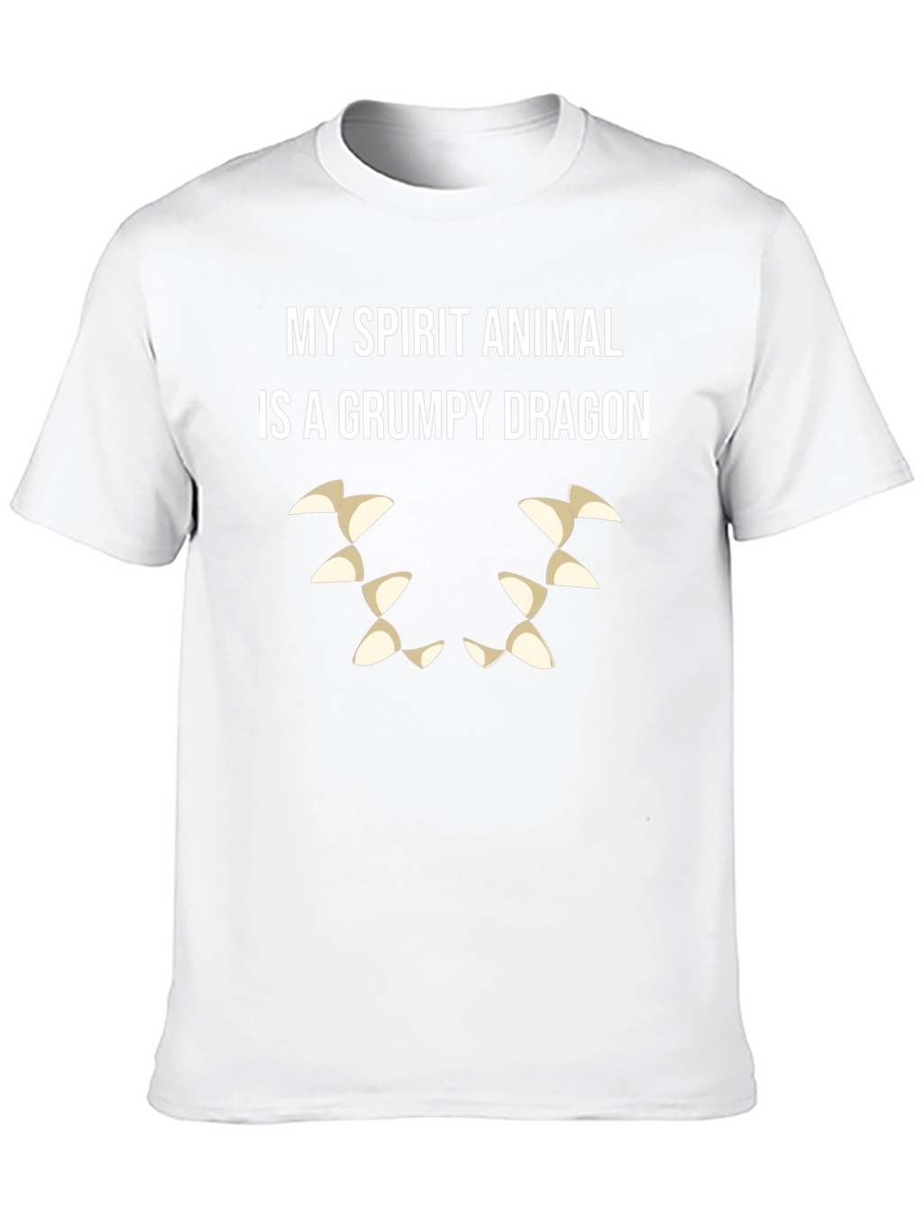 Grumpy Dragon Spirit Animal T-Shirt - Black