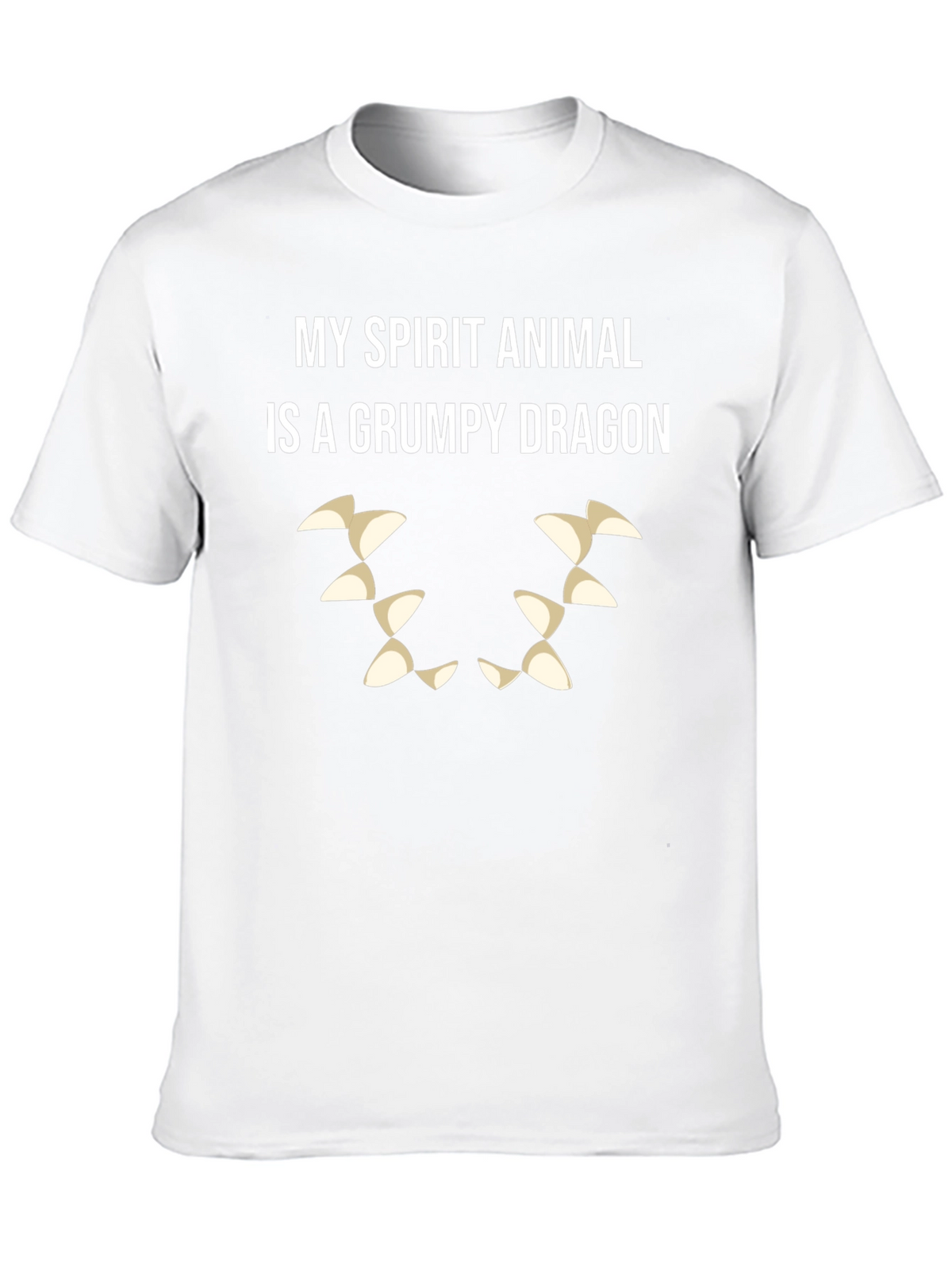 Grumpy Dragon Spirit Animal T-Shirt - Black