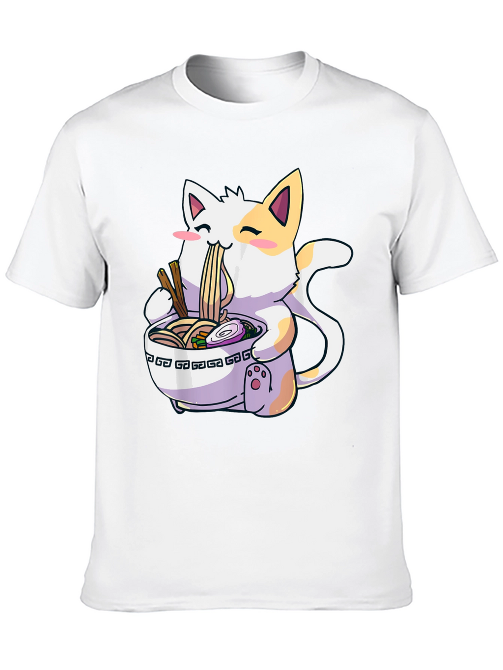 Ramen Cat Graphic T-Shirt - Kawaii Style