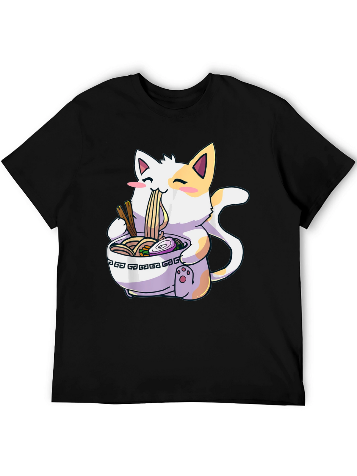 Ramen Cat Graphic T-Shirt - Kawaii Style
