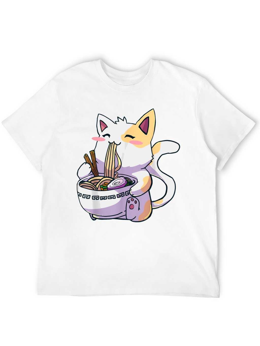 Ramen Cat Graphic T-Shirt - Kawaii Style