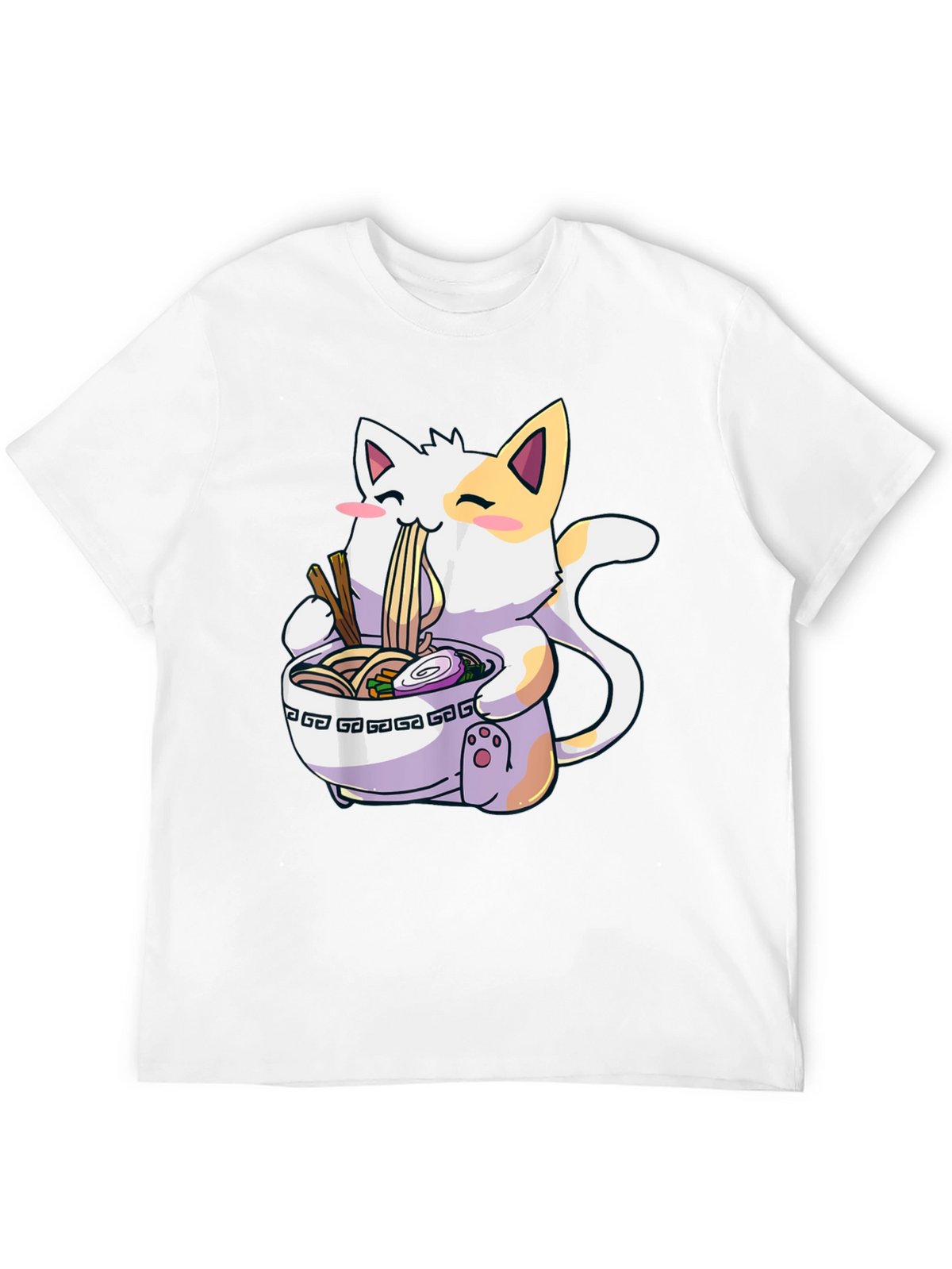 Ramen Cat Graphic T-Shirt - Kawaii Style