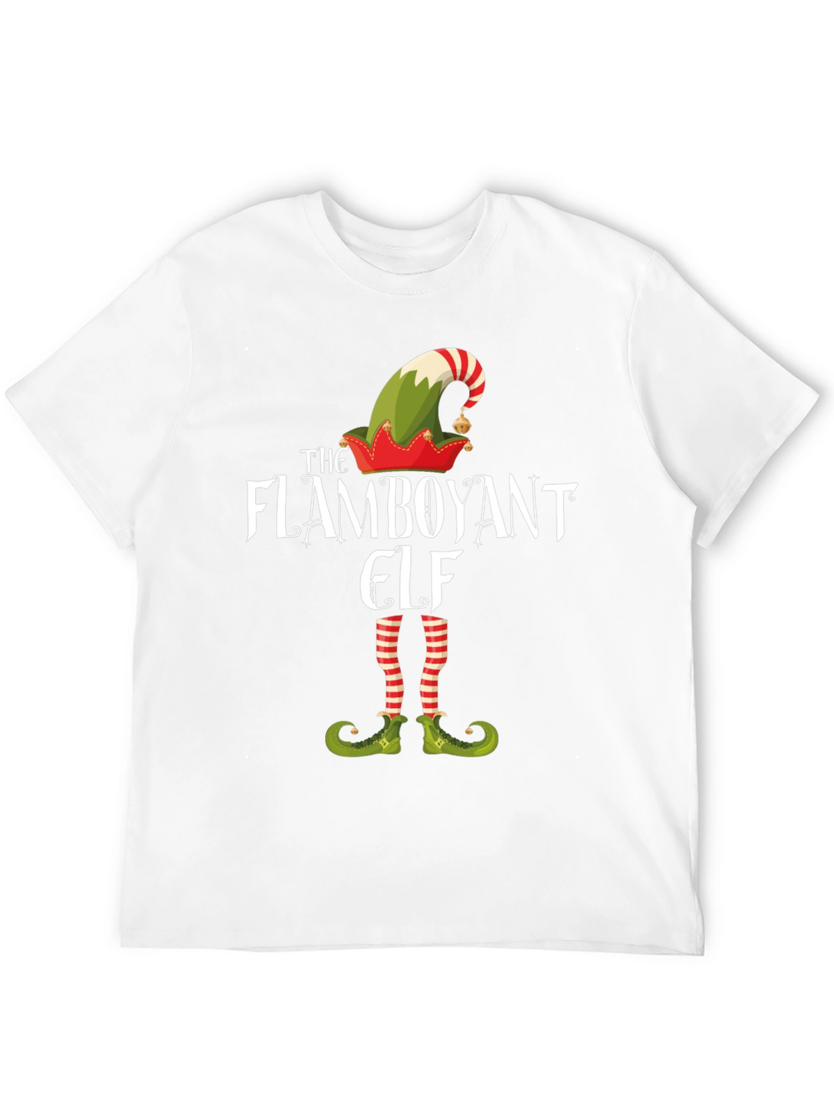 Flamboyant Elf Graphic Tee - Holiday T-Shirt
