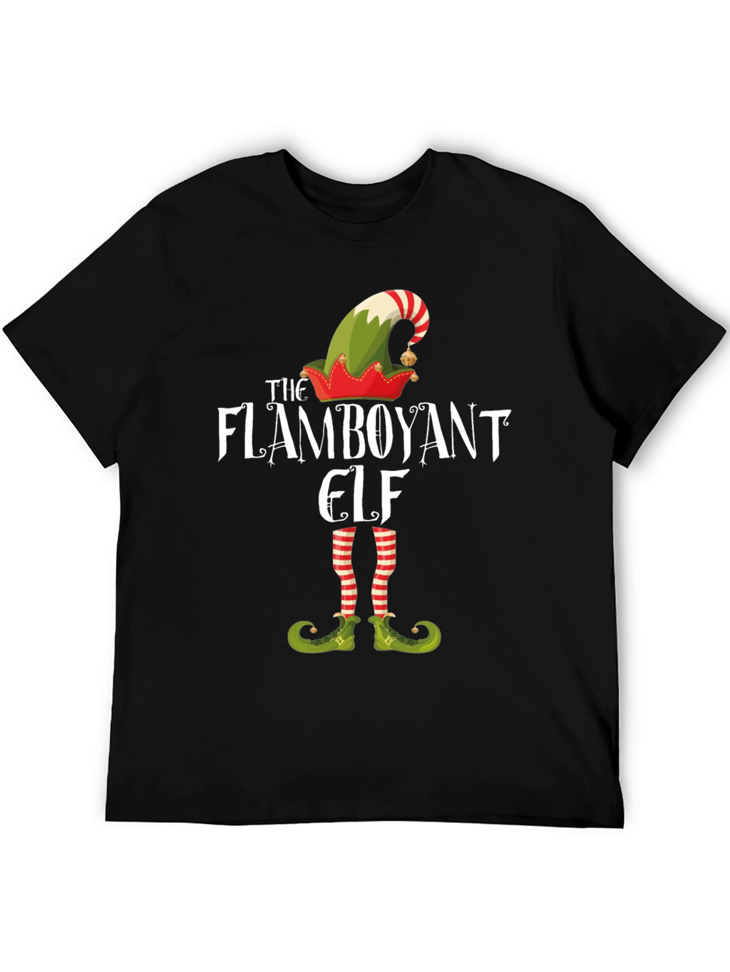 Flamboyant Elf Graphic Tee - Holiday T-Shirt
