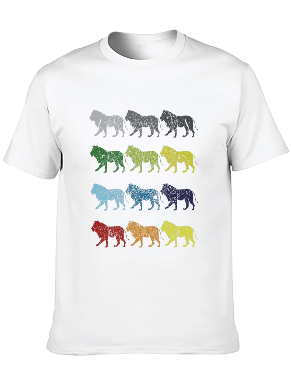 Retro Lion Graphic Tee - Mens Black T-Shirt