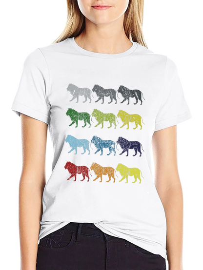 Retro Lion Graphic Tee - Mens Black T-Shirt