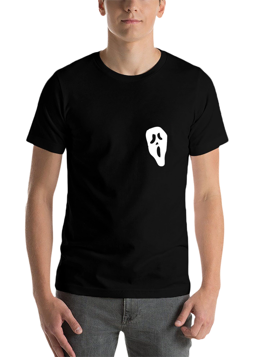 Ghost Face Graphic Black T-Shirt
