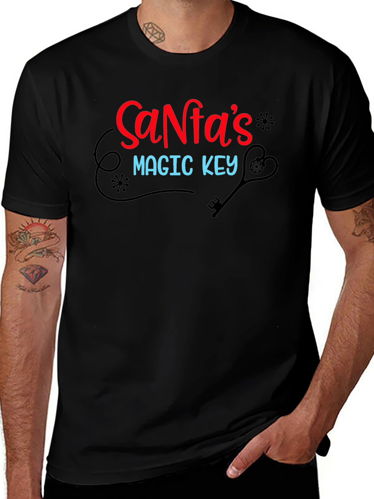 Santas Magic Key Christmas T-Shirt