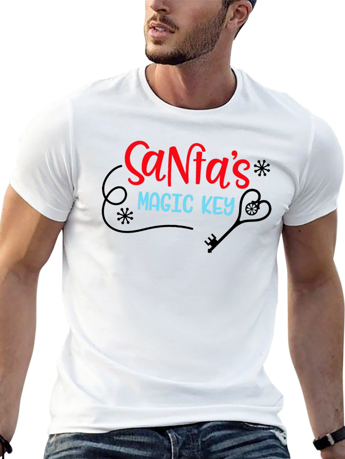 Santas Magic Key Christmas T-Shirt