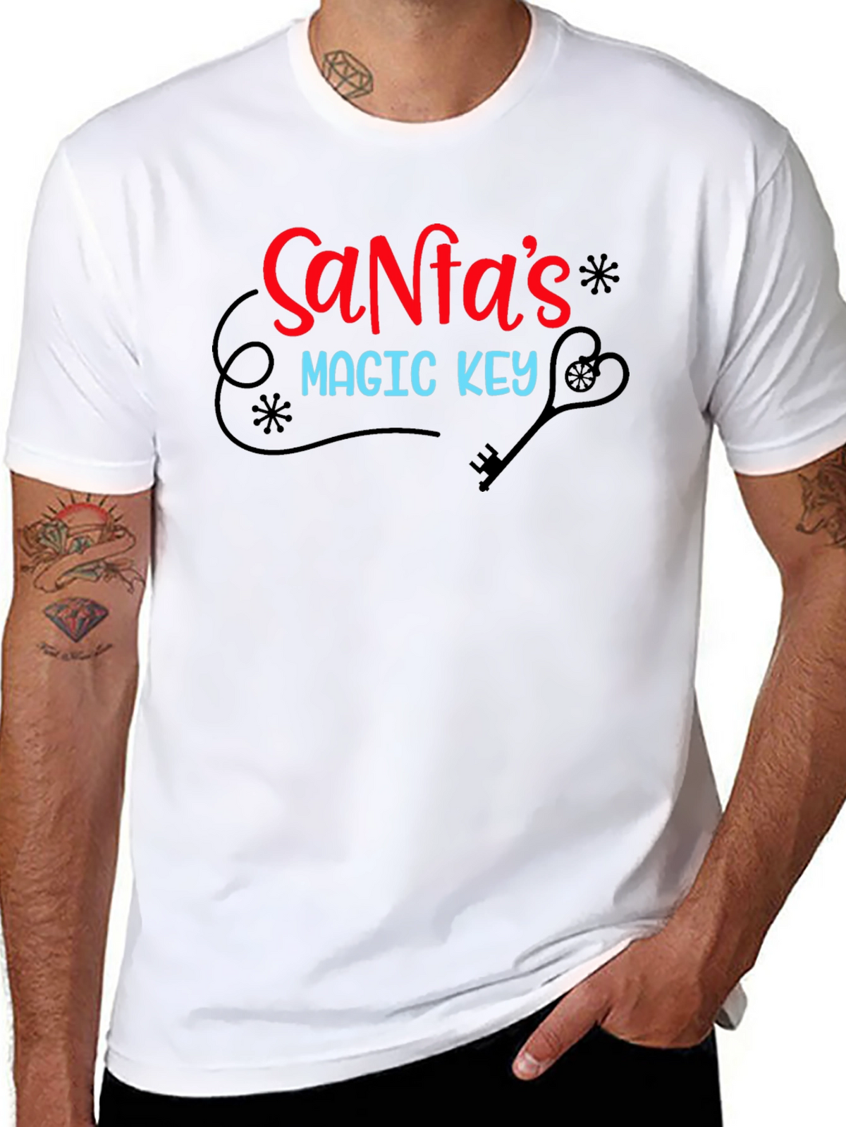 Santas Magic Key Christmas T-Shirt