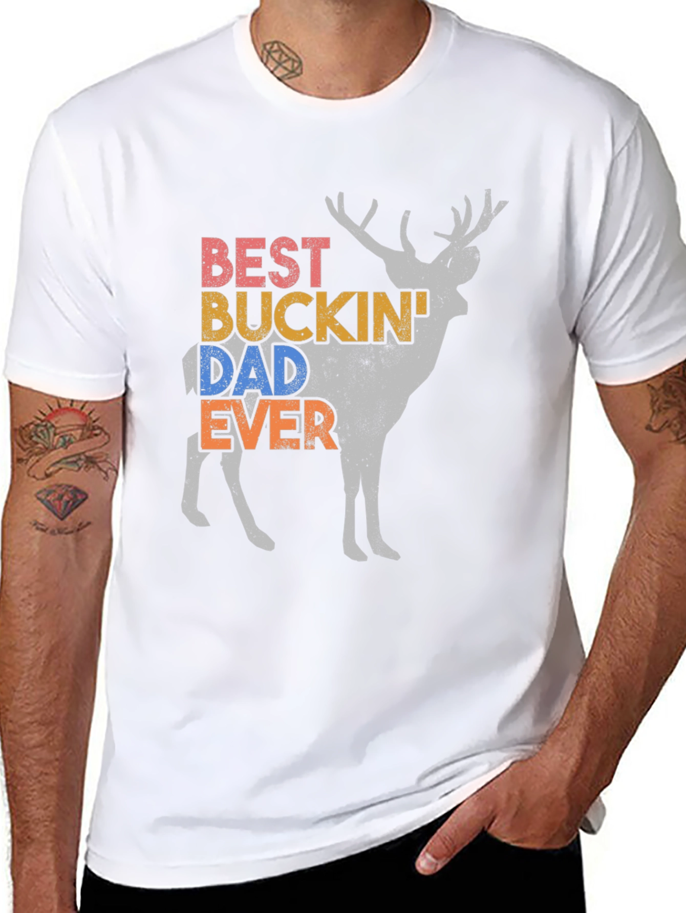 Best Buckin Dad Ever Deer Graphic Tee
