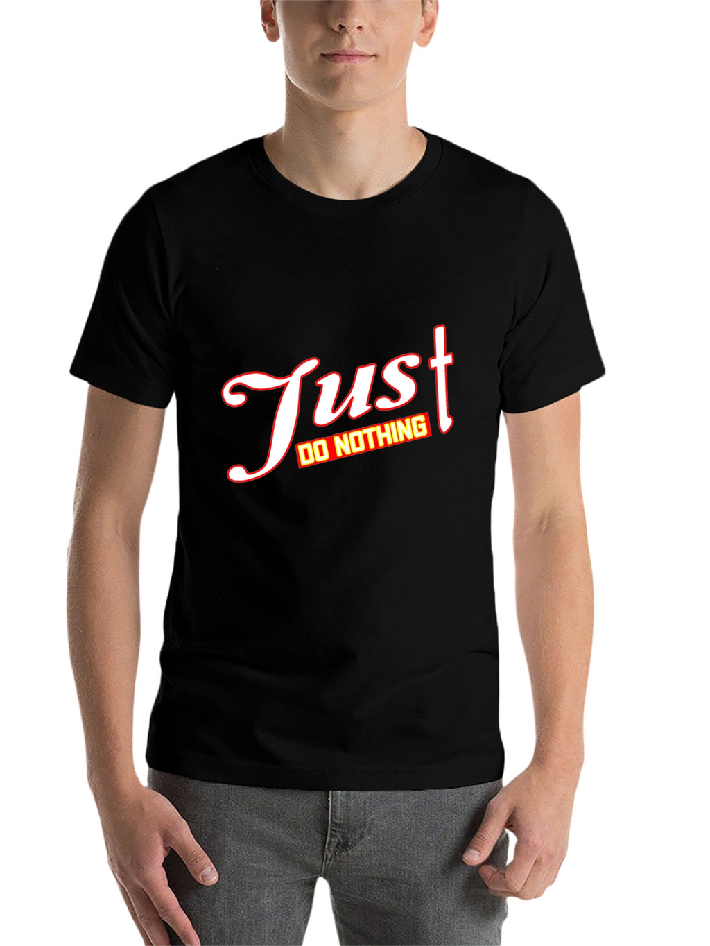 Just Do Nothing Graphic Tee - Mens Black T-Shirt
