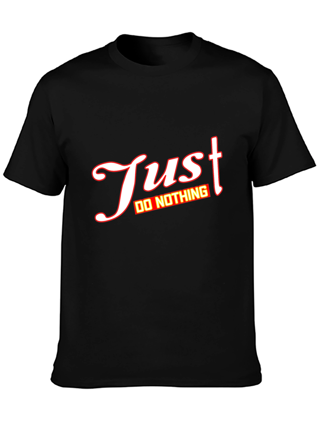 Just Do Nothing Graphic Tee - Mens Black T-Shirt