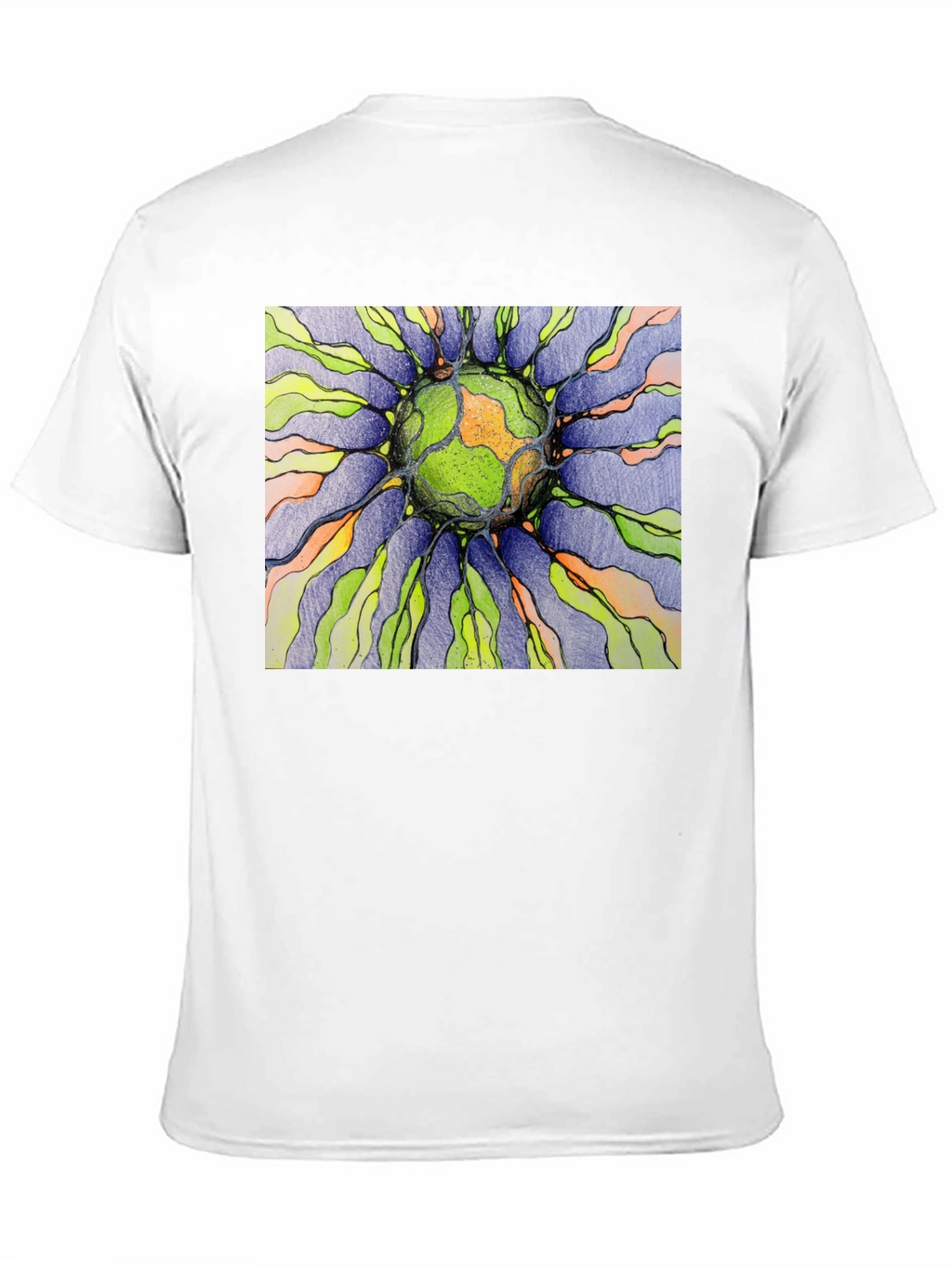 Abstract Earth Graphic Black T-Shirt