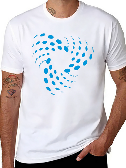Abstract Swirl Graphic Black T-Shirt