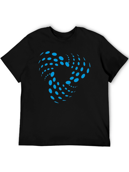 Abstract Swirl Graphic Black T-Shirt