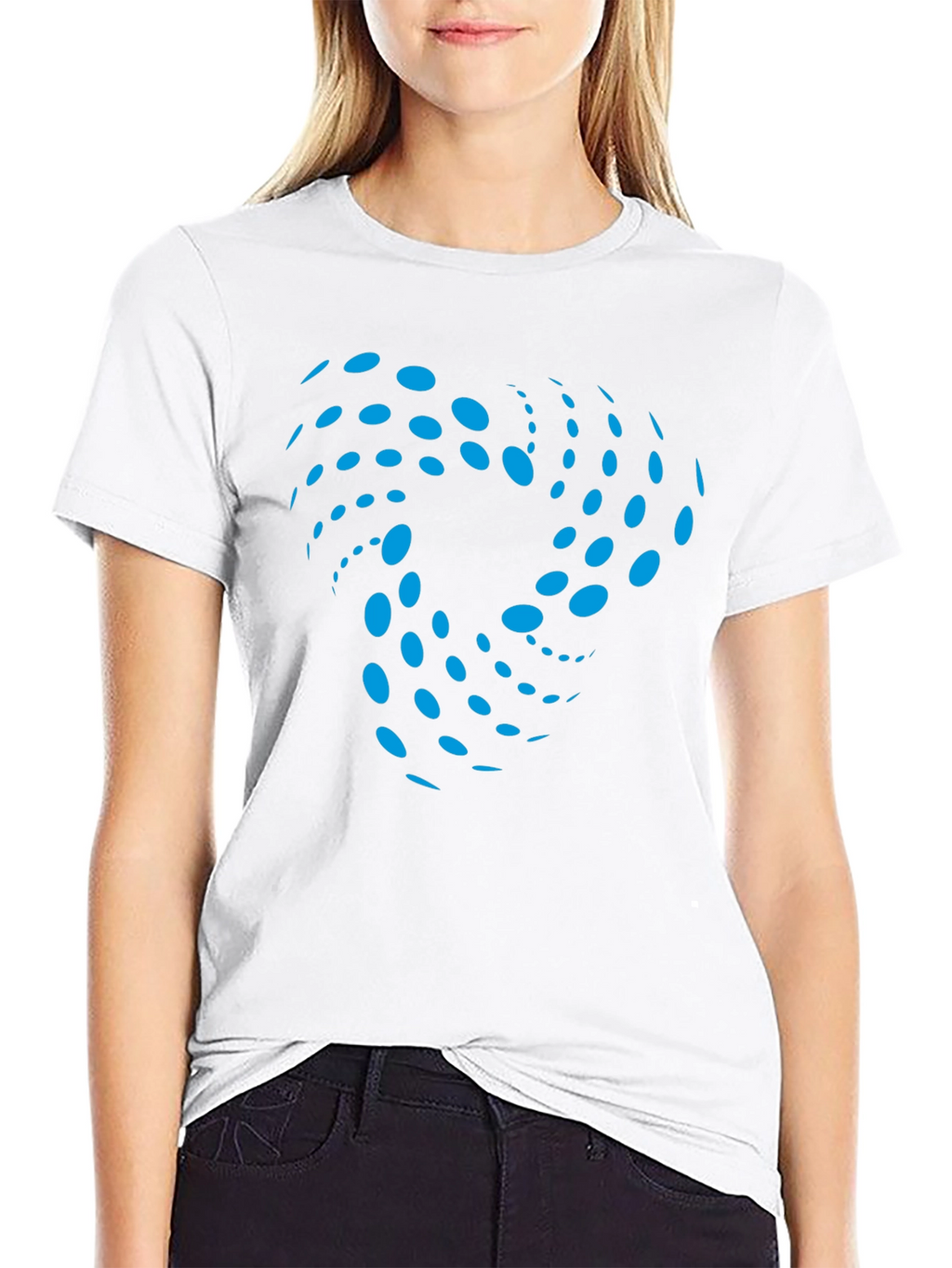 Abstract Swirl Graphic Black T-Shirt