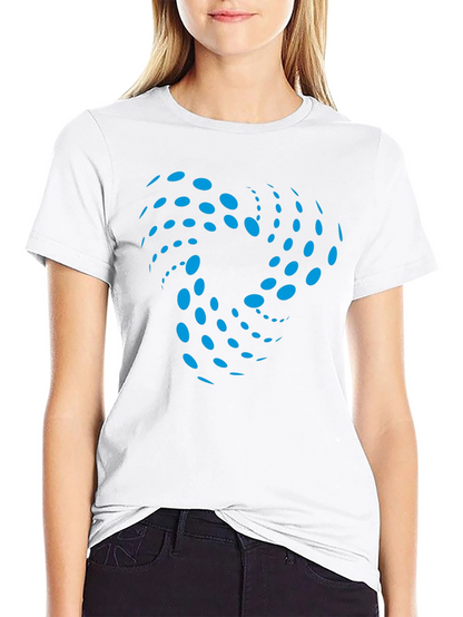 Abstract Swirl Graphic Black T-Shirt