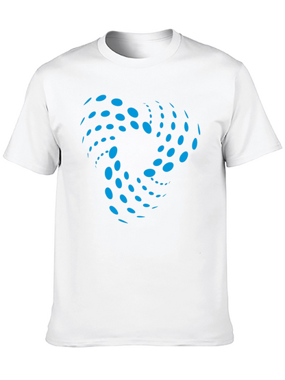 Abstract Swirl Graphic Black T-Shirt