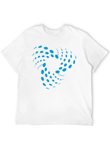 Abstract Swirl Graphic Black T-Shirt