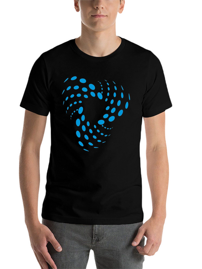 Abstract Swirl Graphic Black T-Shirt