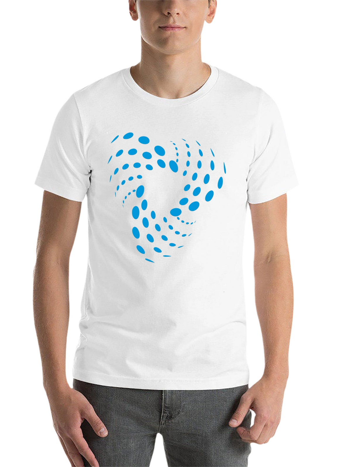 Abstract Swirl Graphic Black T-Shirt