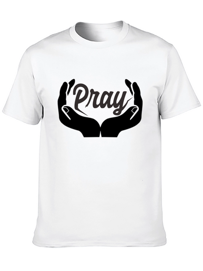 Pray Hands Graphic Tee - Black Cotton Comfort
