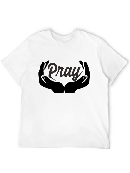 Pray Hands Graphic Tee - Black Cotton Comfort