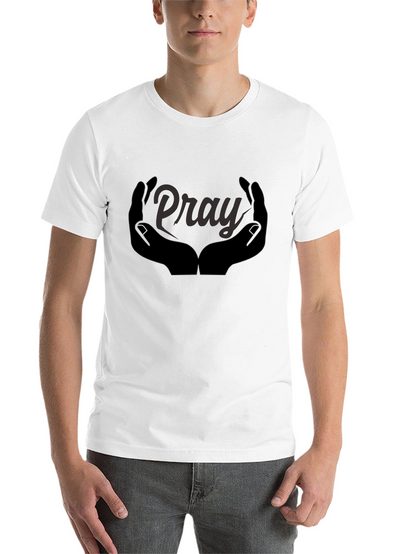 Pray Hands Graphic Tee - Black Cotton Comfort