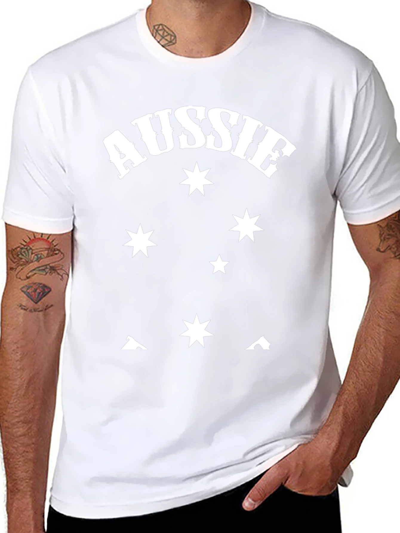 Aussie Starry Night Black T-Shirt