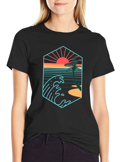 Sunset Wave Graphic T-Shirt
