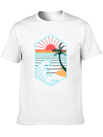 Sunset Wave Graphic T-Shirt