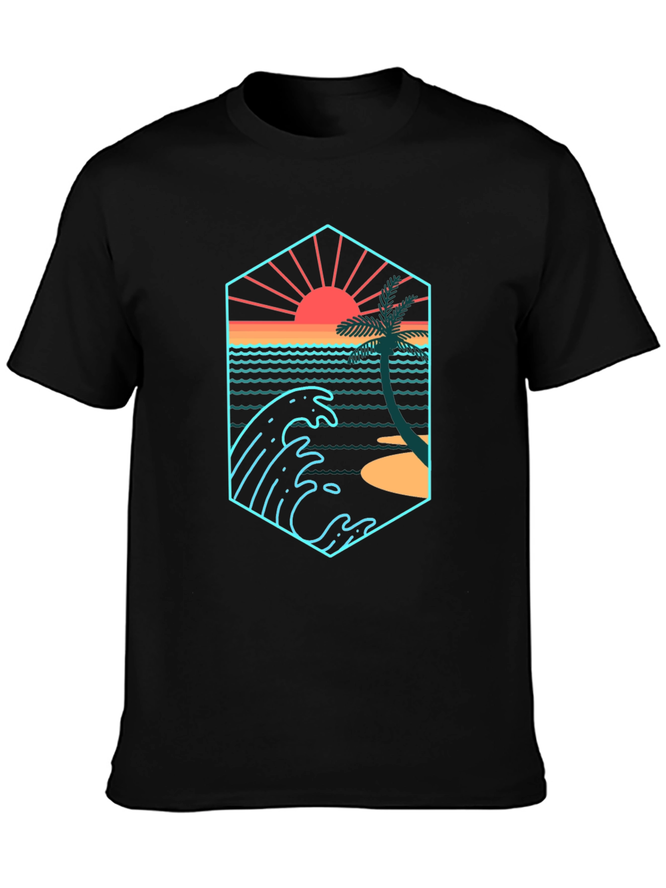 Sunset Wave Graphic T-Shirt