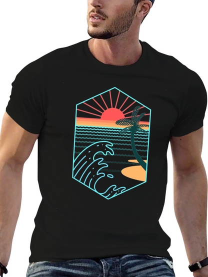 Sunset Wave Graphic T-Shirt