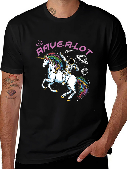 Sir Rave-A-Lot T-Shirt - Unicorn Astronaut Design