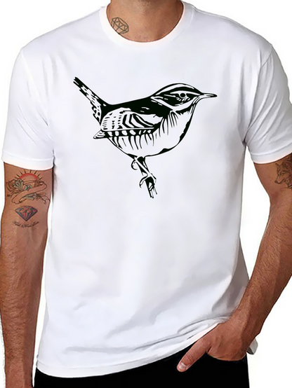 Bird Graphic Tee - Mens Black T-Shirt