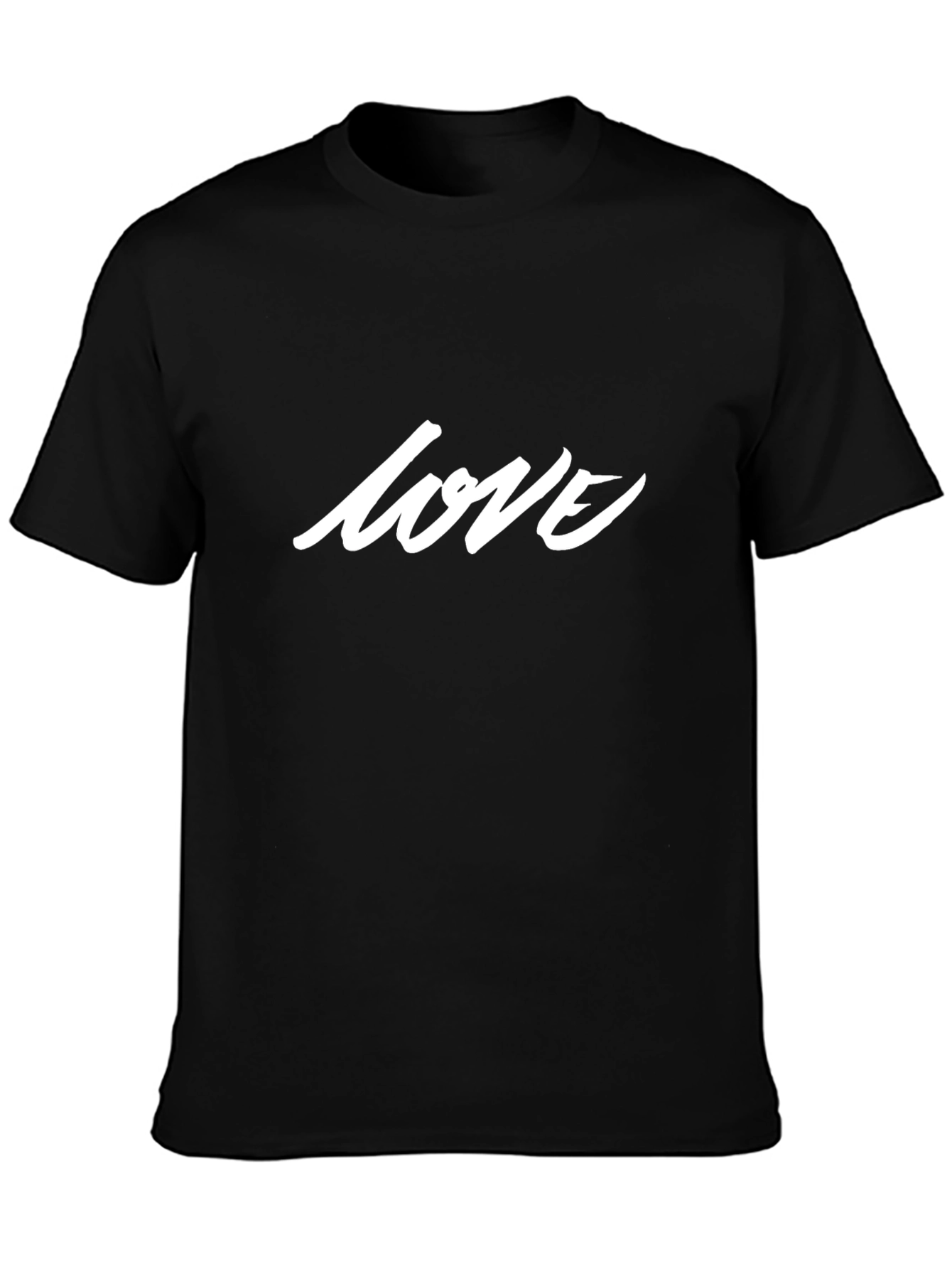 Love Graphic Print Black T-Shirt