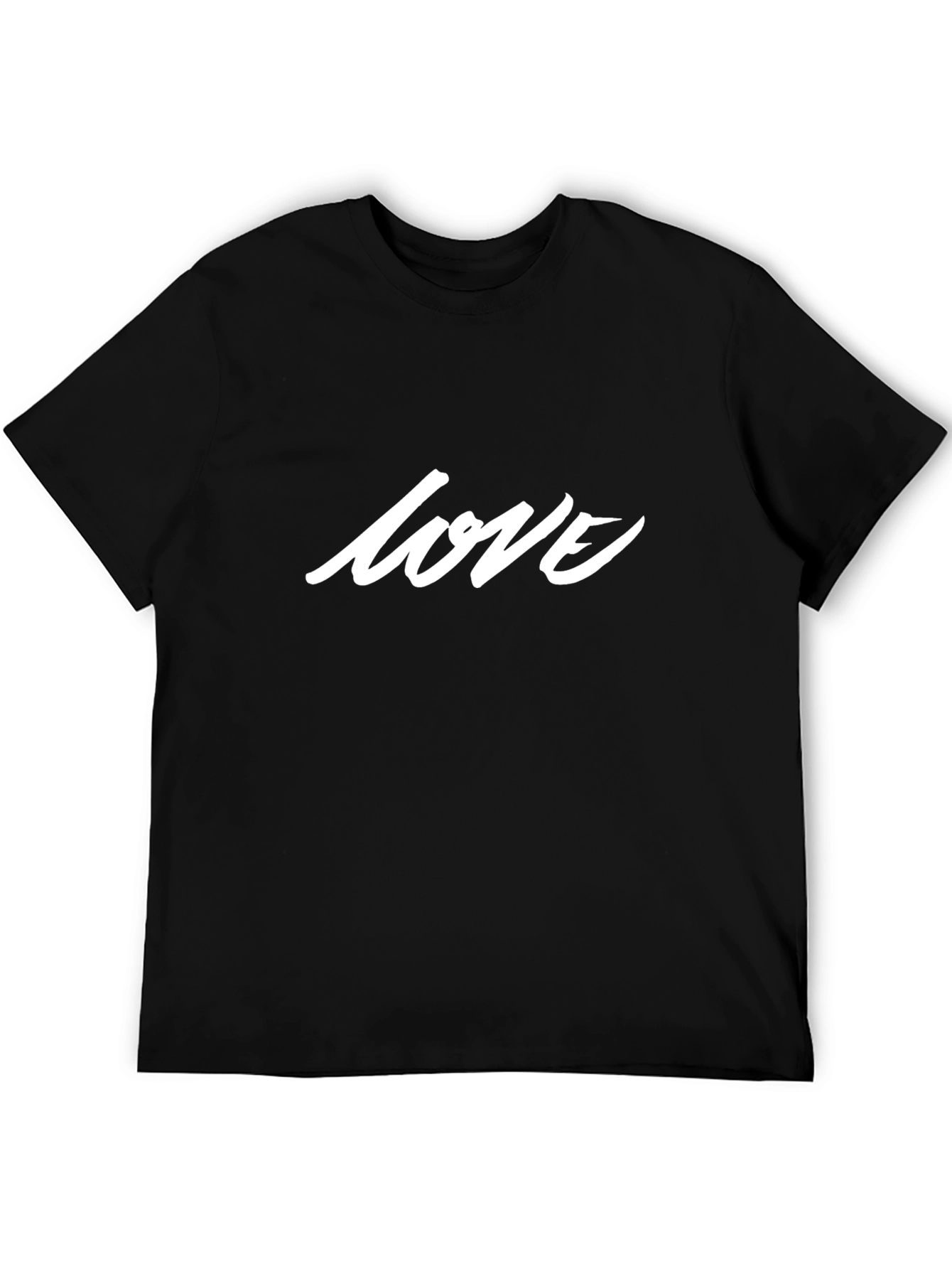 Love Graphic Print Black T-Shirt