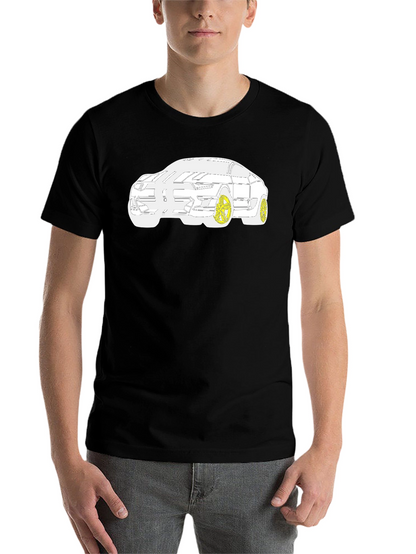 Modern Car Graphic T-Shirt - Black